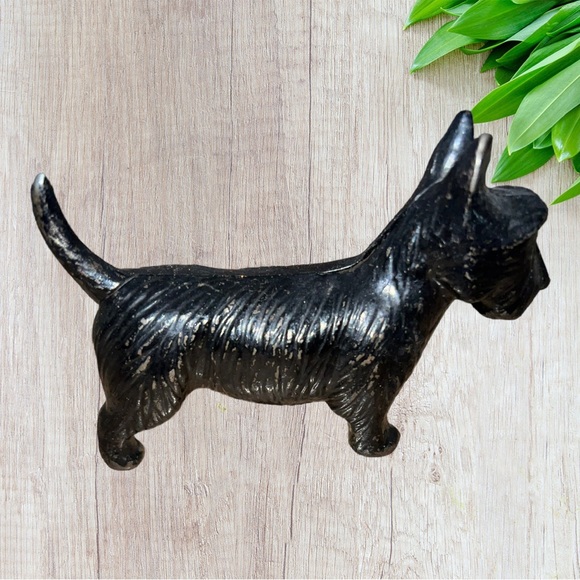 Antique Cast Iron Scottie Dog Coin Bank - Picture 1 of 12